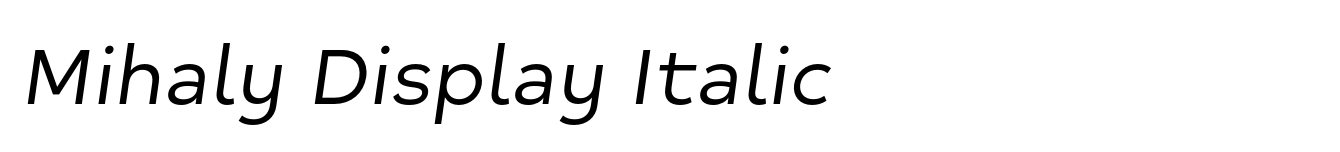 Mihaly Display Italic